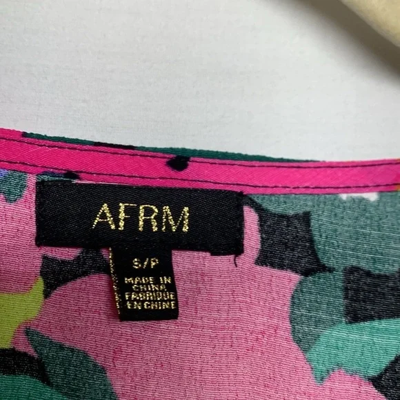 AFRM Vibrant Floral Tie-Front Blouse - Picture 7 of 14